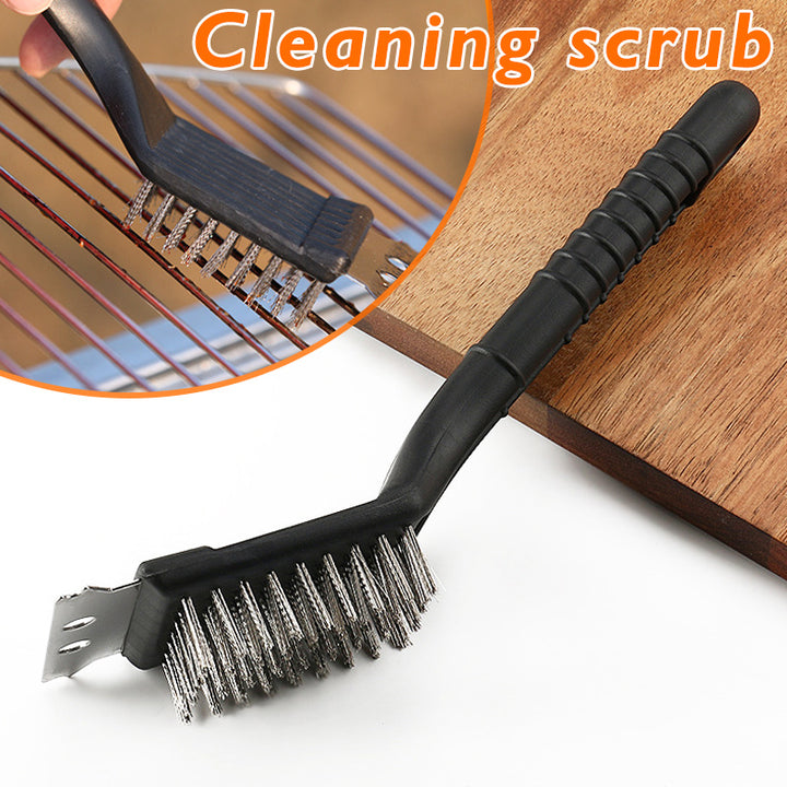 BBQ Brush Barbecue Grill Brush Kitchen Accessories Stainless Steel Wire Bristles Scraper BBQ Grate Cleaner BBQ Accessories Tools